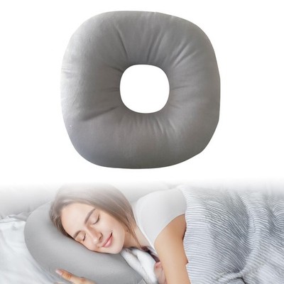 Technodry Ohr Piercing Kissen, 10'' Donut Kissen mit Loch für Grau 