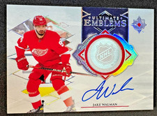 2024-25 Upper Deck Ultimate Collection 2023-24 Ultimate Emblems JAKE WALMAN Auto
