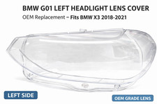 Bmw X3 G01 X4 G02 G08 2.0l 3.0l Left Headlight Lens Cover 2017-2021 Oem New Bmw X3 G01 X4 G02 G08 2.0l 3.0l Left Headlight Lens Cover 2017-2021 Oem New
