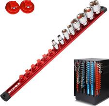 38 Magnetic Socket Holder Organizer - Aluminum Alloy Socket Rail Tray For Tool 38 Magnetic Socket Holder Organizer - Aluminum Alloy Socket Rail Tray For Tool