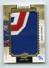 2016-17 UD PREMIER MEGA PATCH CHEST LOGOS /19 DEREK STEPAN - RANGERS