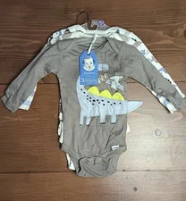 Gerber 3-Pack Long Sleeve Onesies Bodysuits (0-3M)