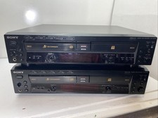  2 Sony RCD-W500C 5 Disc Changer CD Recorder Dual Deck Player PARTS OR REPAIR