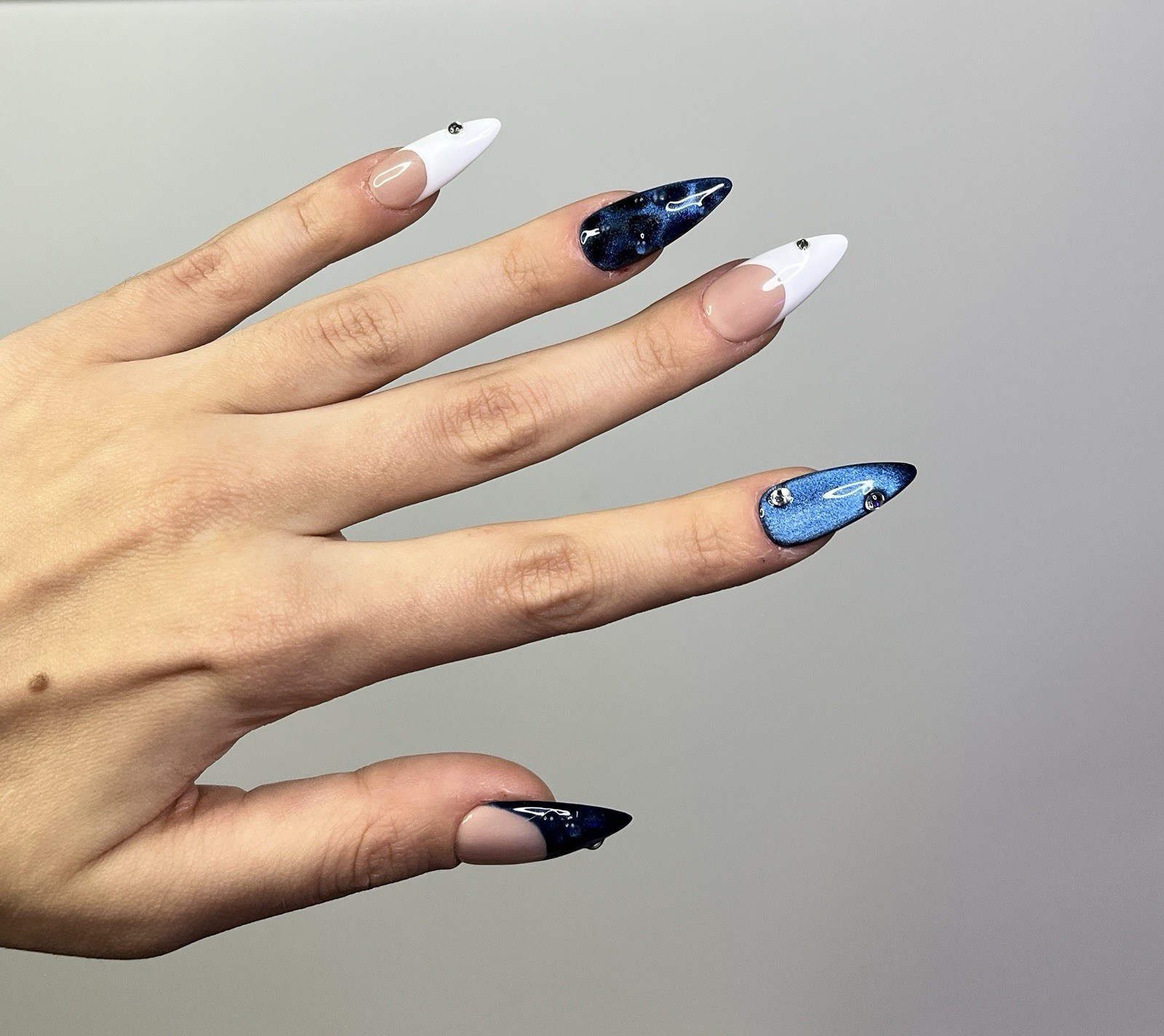 Press on nails fait main de haute qualité capsule manucure réutilisable style album Billie