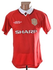 MANCHESTER UNITED 1999 2000 HOME FOOTBALL SHIRT SIZE S CHAMPIONS LEAGUE REISSUE