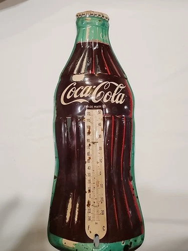 Vintage Coca-Cola Thermometer 1923 Antique Tin Sign