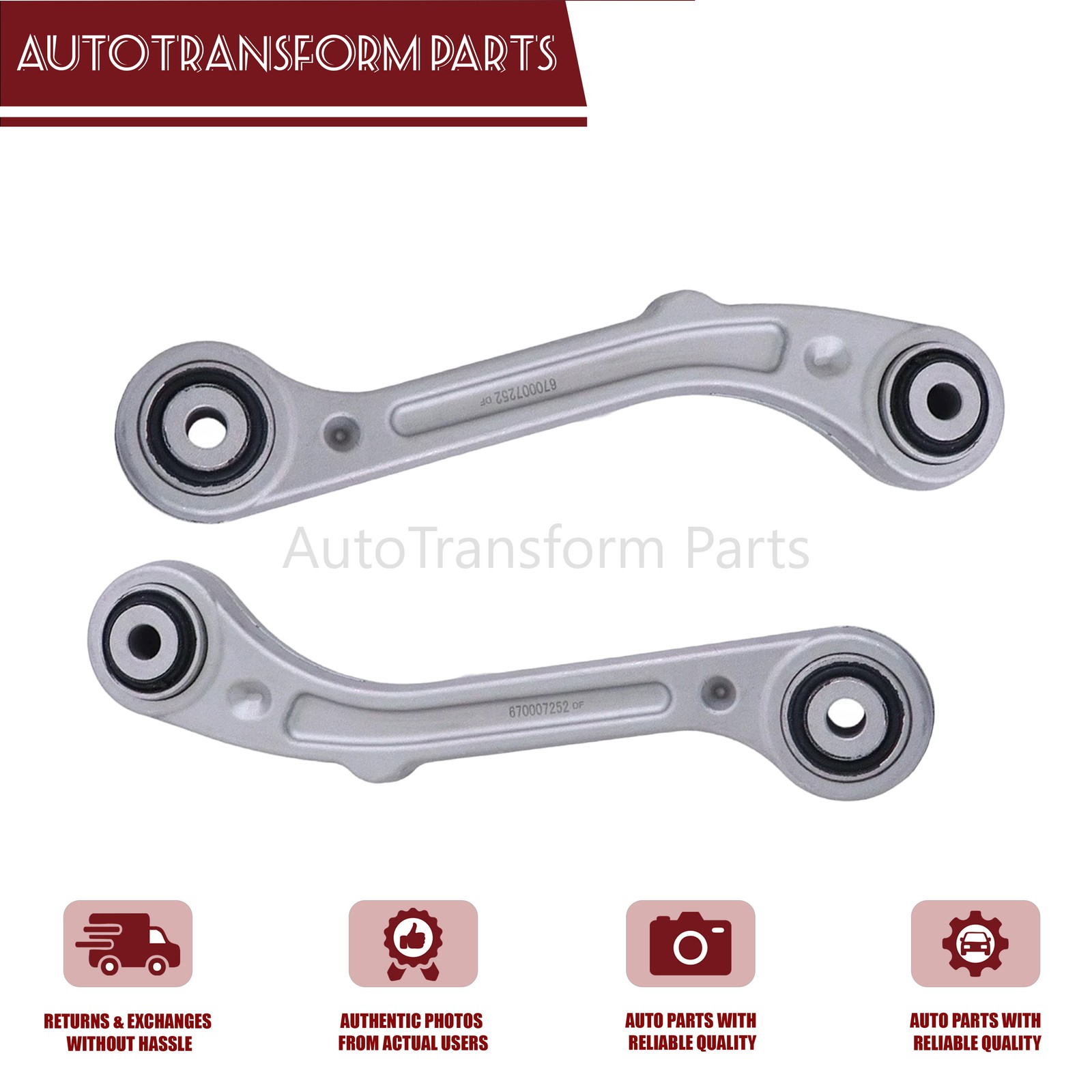 2PCS For Maserati Ghibli Quattroporte Rear Suspension Control Arm Kit 670007252