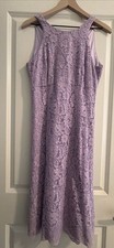 White House Black Market Lavender Color Size 4 Lace Sleeveless Dress