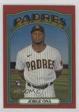 2021 Topps Heritage High Number Chrome Red Border Refractor 64/372 Jorge Ona 8k4