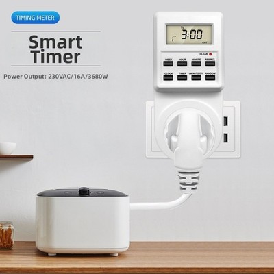 Intelligente Küchentimer Steckdose mit Leistungsmesser und Zeitplansteuerung