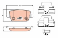 1 X Bremsbelagsatz BremsbeläGe TRW GDB1732 FüR Ford