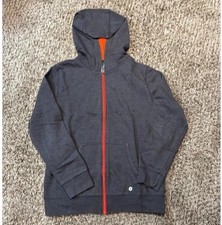Xersion Grey Orange Full Zip Sweater Hoodie Boys Size 14/16 Large