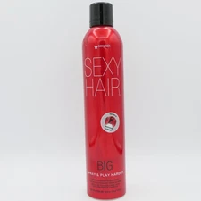 SexyHair Big Spray & Play Harder Firm Volumizing Hairspray 10 oz Shine / Hold 8