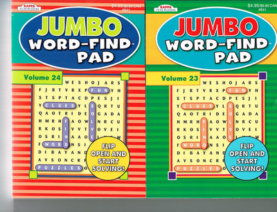 Jumbo Word-Find Pad Set of 2 (See Seller Comments for Volumes) by Kappa