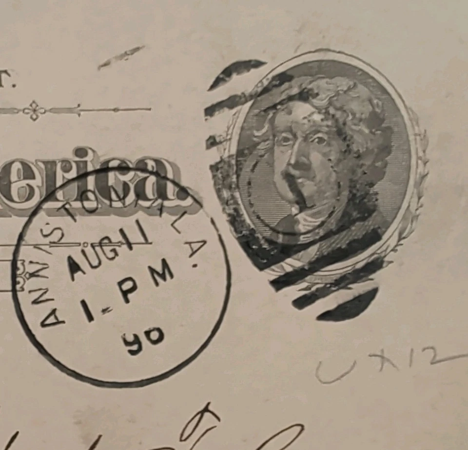 US EARLY POSTAL CARD #UX12 LA. TO CINCINNATI 1896 POSTAL Card - Image 3 of 4