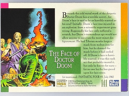 The Face of Doctor Doom #141 Marvel 1993 Universe card