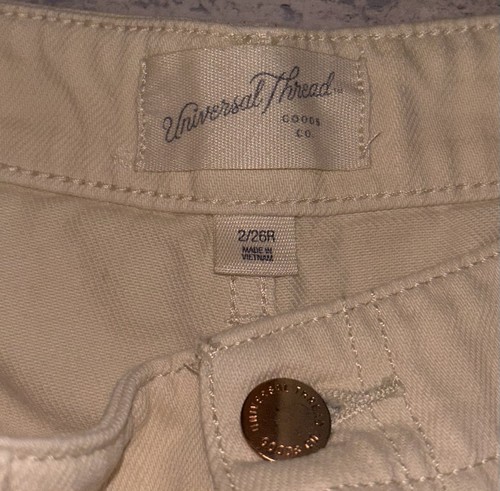 Universal Thread Relaxed Straight Jeans Gr. 2/26R - Ecru/Gelb B - Bild 4 von 9
