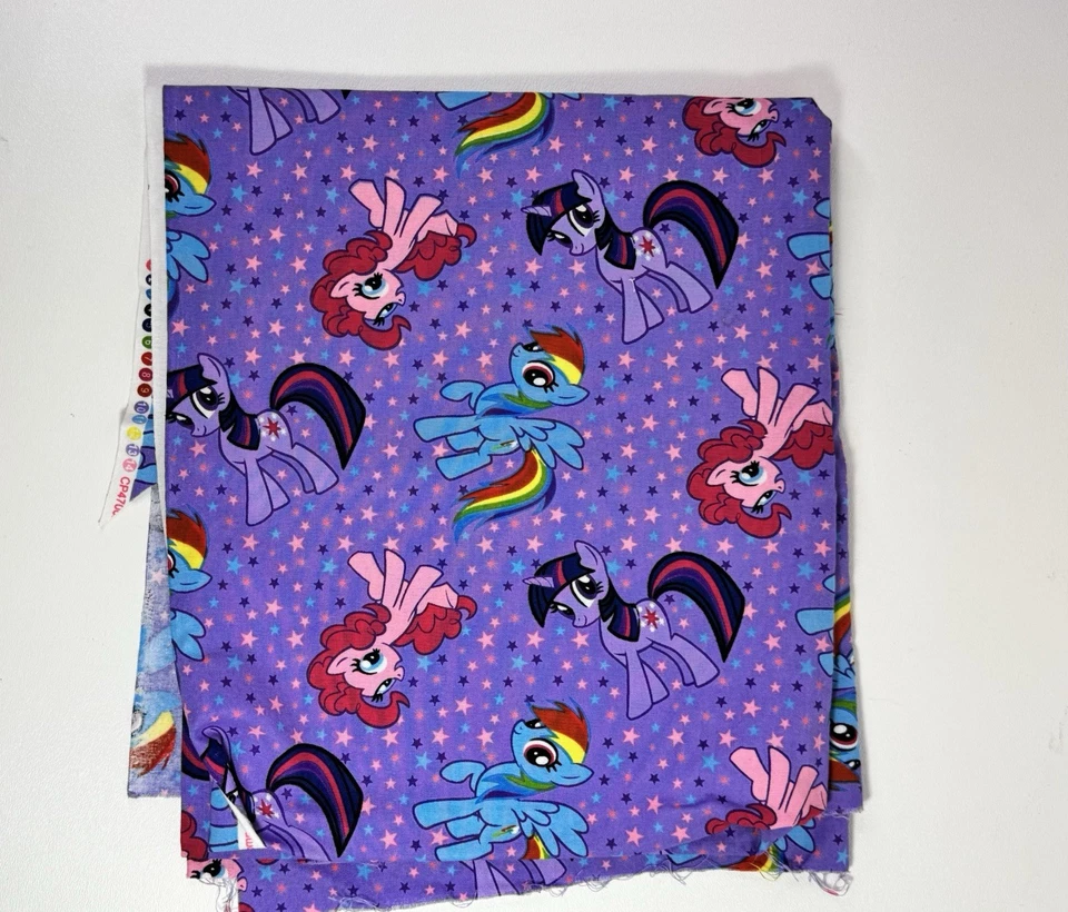 Purple Pink MY LITTLE PONY Star Fabric 1+ Yard Cotton Hasbro Springs Creative - Image 2 of 4