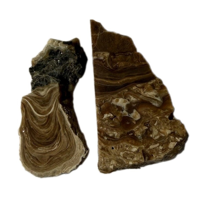Set of 2 UTAH ROOT BEER ONYX SLABS ~64grams/ rough agate jasper rock cab mineral