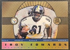 1999 Crown Royale Rookie Gold #19 Troy Edwards Rookie RC Pittsburgh Steelers