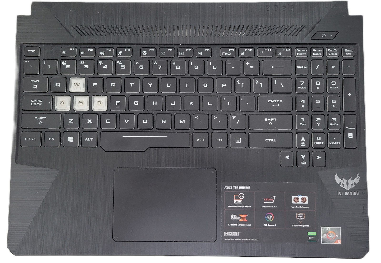 ASUS TUF Gaming FX505D-AH51 Palmrest and Keyboard Assembly 