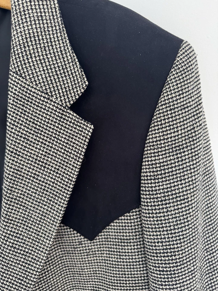 Vintage Circle S Blazer Mens 42 Houndstooth Western Coat Jacket Rockabilly Yoke - Image 3 of 4