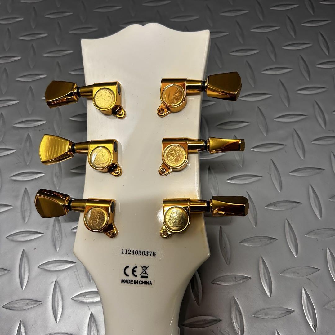 Blitz by ARIA PRO II Les Paul Custom type White Electric Guitar