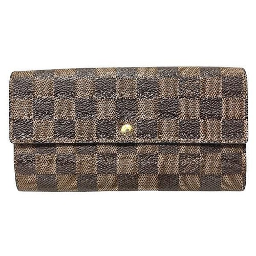 Used Louis Vuitton Damier Portefeuille Sarah N61734 Long Wallet Bifold Wallet