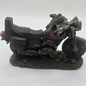 K's Collection Black Motorcycle Rider Resin Figurine Dollar Tree Biker Statue