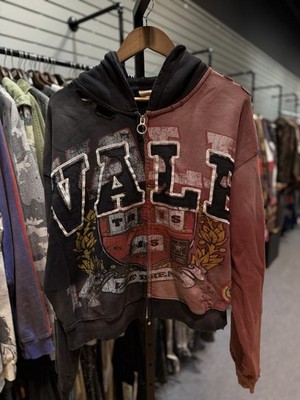 Large - Vale Zip Up Red Black Hoodie Authentic Valley Vale Forever Brand New