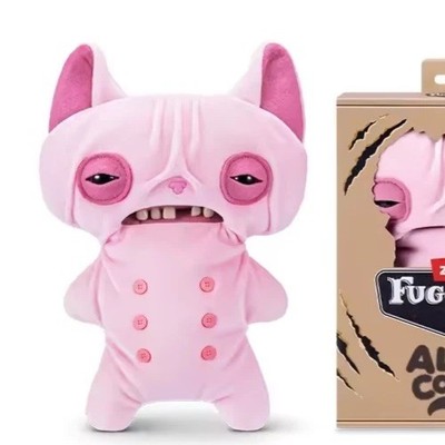 New Fuggler Alley Cats Wrinkle McStinkles Plush Sphinx 9'' Plush Toy Pink Zuru