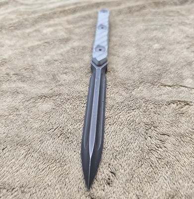 Half Face Blades - OSS Spike Grey G10 Allen Bolts Textured Grip- Limited, New ::