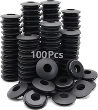 100Pcs Glad Hand Seals Rubber Truck Gladhand Seals Black Polyurethane Seal Washe