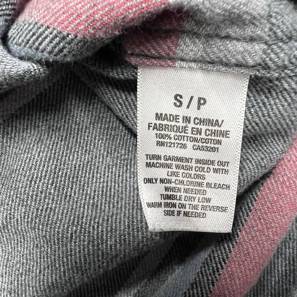 Camisa Aeropostale Franela Para Hombre Talla Pequeña Gris Rayas Ligera Botón Foto 2 de 4