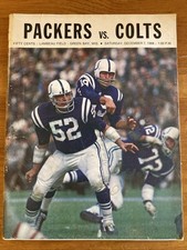 1968 “JOHNNY UNITAS” PACKERS VS. COLTS FOOTBALL PROGRAM/BART STARR/JOHN MACKEY!!