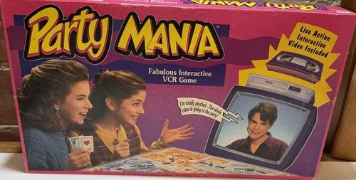 VTG Party Mania Board Game 100% Complete VHS VCR Interactive Parker Bros 1993