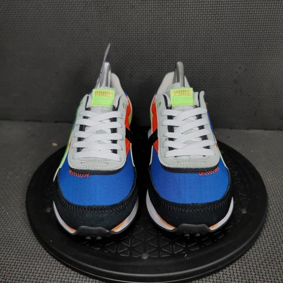 Puma Future Rider Displaced Shoes Youth Sz 6.5 Blue White Trainers Sneakers - Image 2 of 4