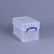 Really Useful Box 9 Liters Transparent Storage Container with Snap Lid, 4 Pack