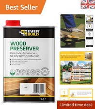 Clear Solvent-Based Wood Preserver in 1L - Ideal for Interior and Exterior Use