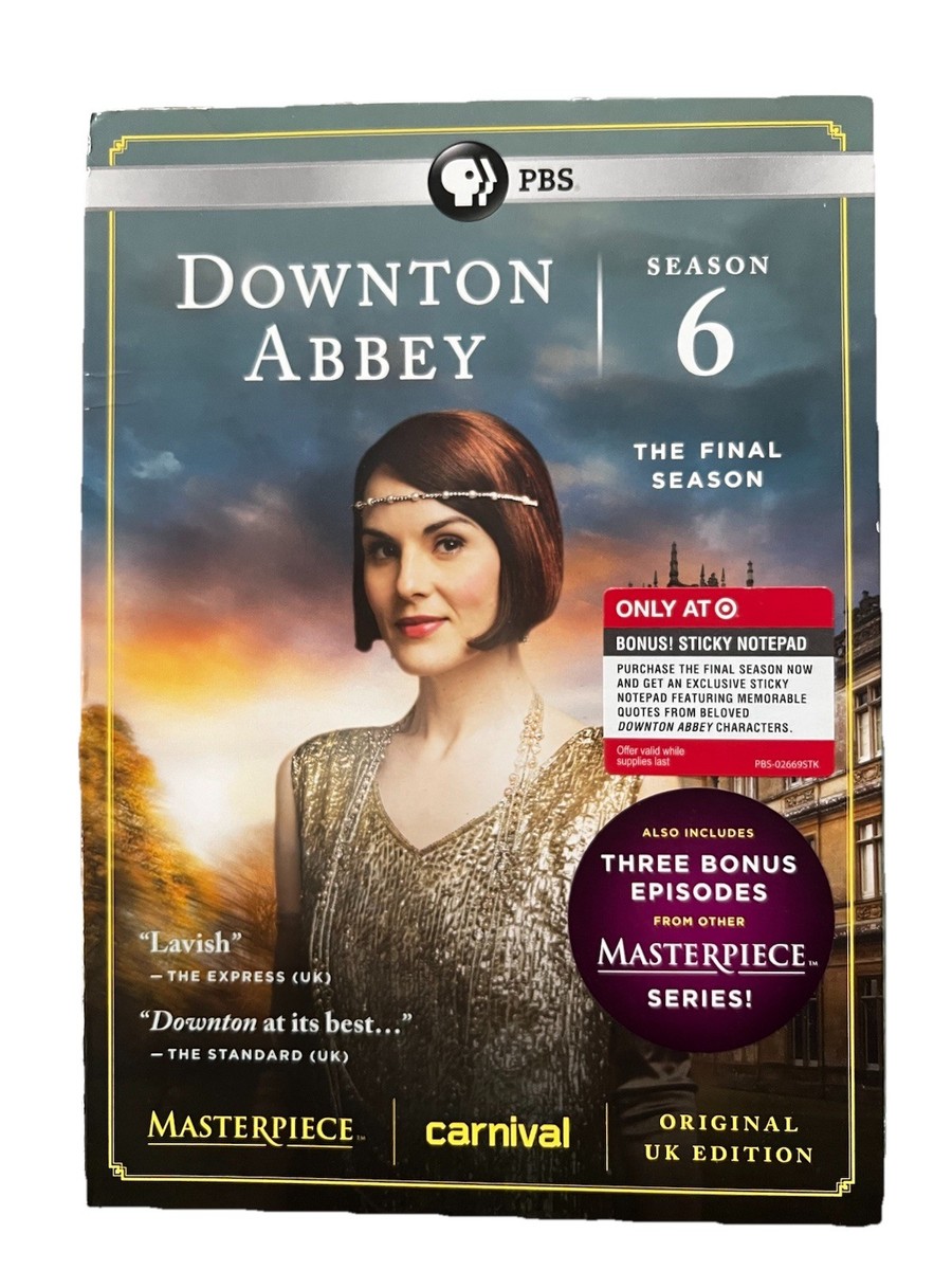 PBS Downton Abbey Season 6 DVD Original UK Edition Three Bonus
