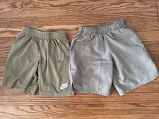 Lot Of 2-Nike Beige Tan Dri-Fit  Mesh Shorts Boys Size Large 6-7 