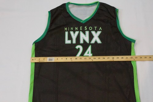 NUEVO Jersey de malla negra con collar de nafés Minnesota Lynx para hombre talla mediana - Imagen 3 de 6