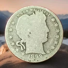 1899 Barber quarter dollar 90% SILVER US coin