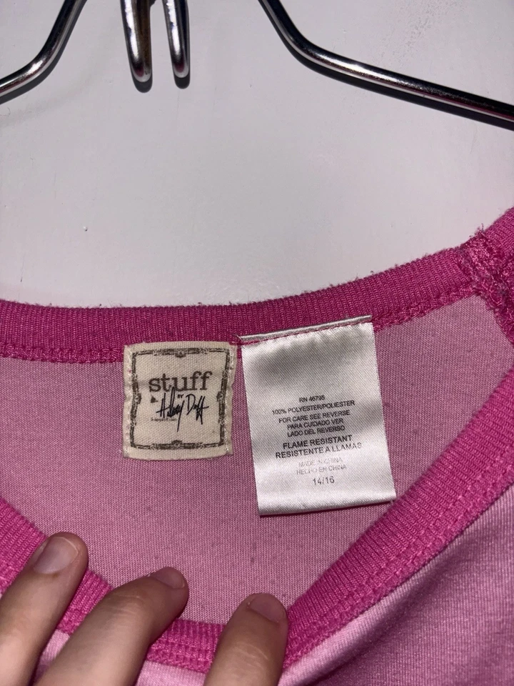 Camisón vintage Stuff by Hilary Duff pijama juvenil talla XL 14/16 rosa Y2K Foto 3 de 4