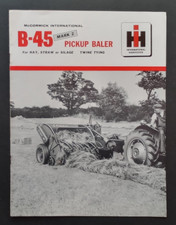 1958 International B-45 MK2 Pick up Baler original UK brochure. 8 pages.