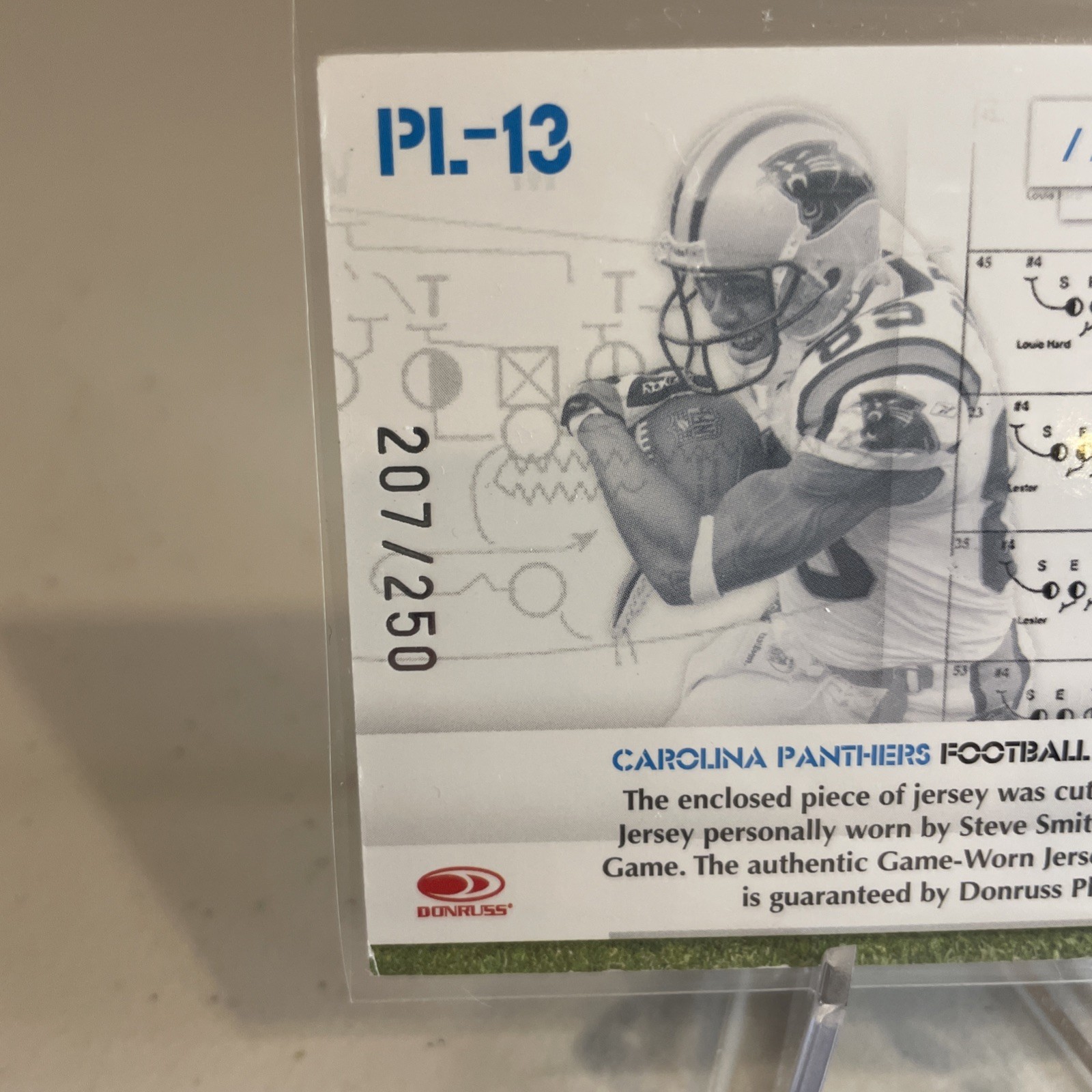 Steve Smith /250 2008 Donruss Gridiron Gear Playbook Game Worn Jersey #PL-13 view 3