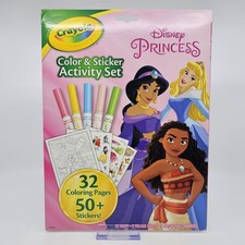 Crayola Disney Princess Coloring and Sticker Activity Set 32 Pages 50 Stickers
