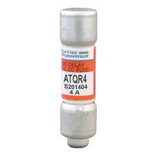 ATQR Time-Delay/CC Small-Dimension Fuse, 600VAC/300VDC, 4A, 13/32" D x 1-1/2" L