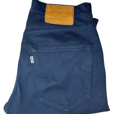 Levis 512 Slim Taper Men's Navy Blue Performance Stretch Jeans 30x29