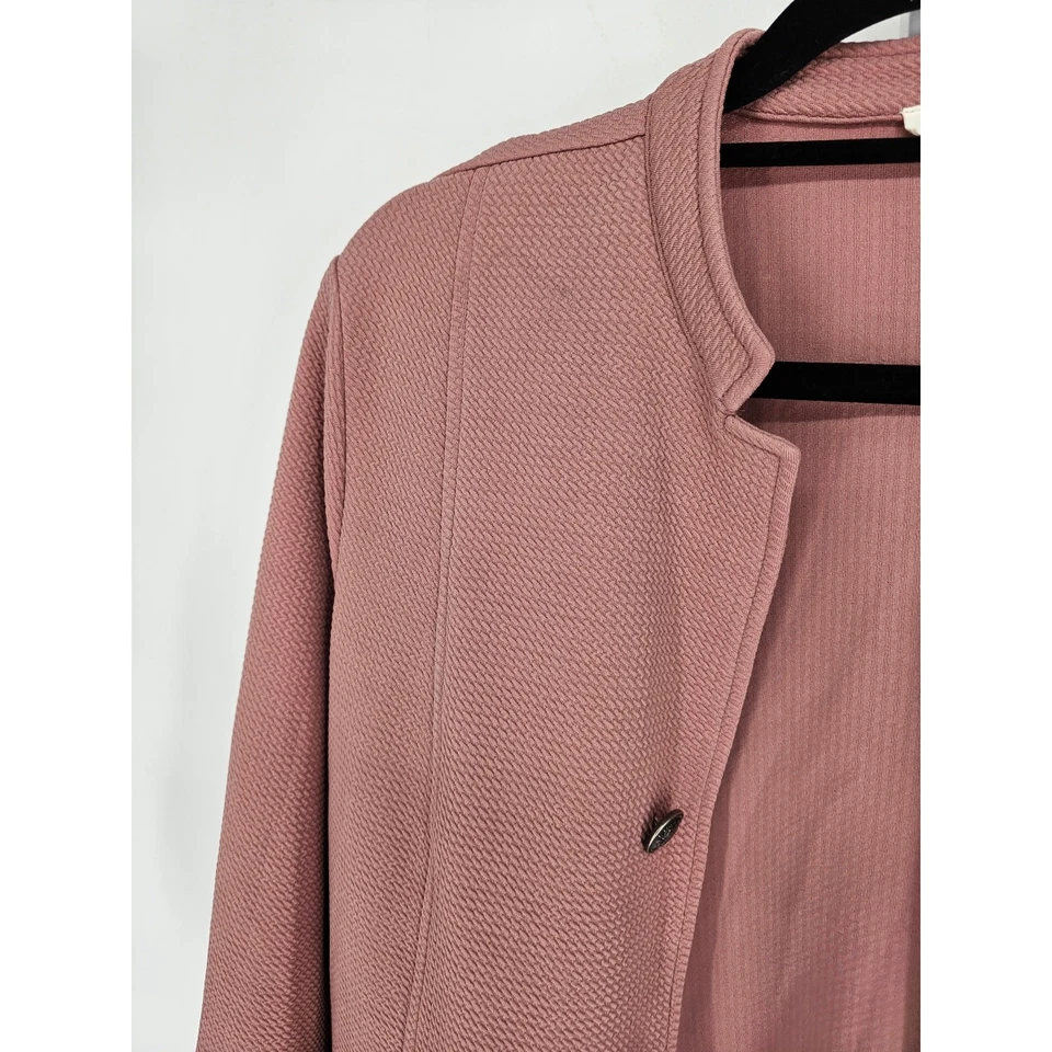 Chaqueta Blazer Maurices Mujer Talla XL Rosa Rubor Frente Abierto Acolchada Foto 2 de 4